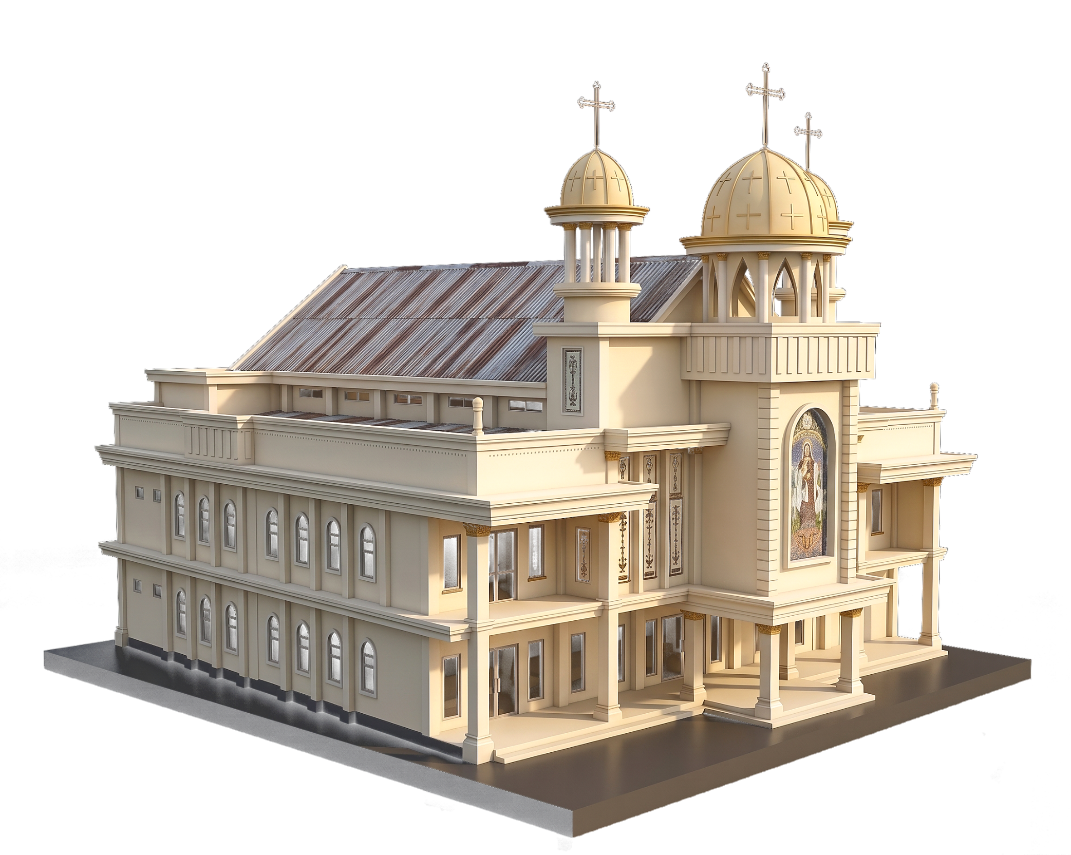 Ilustrasi Gedung Gereja GMIM Hagios Singkil Dua
